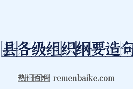 县各级组织纲要造句是什么意思的图片
